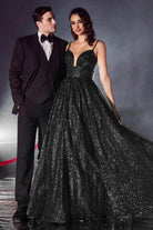 Cinderella Divine CD996 - Deep Sweetheart A-Line Evening Gown - view 4