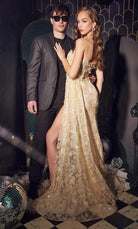 Cinderella Divine CD998 - Strapless Evening Gown with High Slit - view 4
