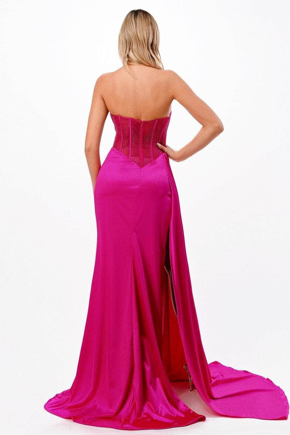 Cinderella Divine CDS411 - Ruched Scoop Formal Gown - view 7