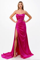 Cinderella Divine CDS411 - Ruched Scoop Formal Gown - view 6