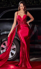 Cinderella Divine CDS417 - Pleated Plunging Sweetheart Prom Dress