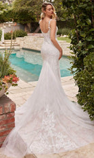 Cinderella Divine CDS432W - Sleeveless Bridal Dress with Lace Detailing - view 4
