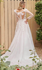 Cinderella Divine CDS436W - A-line Bridal Gown with 3D Embellishments - view 4
