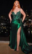 Cinderella Divine CDS440C - Bead-Embellished Sleeveless Prom Dress - view 4