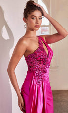 Cinderella Divine CDS454 - Asymmetrical Sequin Gown - view 5