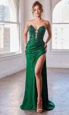 Cinderella Divine CDS465 - Strapless with Embroidery Ballgown - view 7