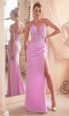 Cinderella Divine CDS465 - Strapless with Embroidery Ballgown - view 6
