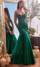 Cinderella Divine CDS482 - Strapless Embroidered Mermaid Pageant Dress - view 6