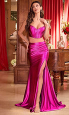 Cinderella Divine CDS493 - Ruched Mermaid Gown with Two-Piece Design