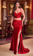 Cinderella Divine CDS493 - Ruched Mermaid Gown with Two-Piece Design - view 5