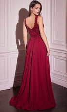 Cinderella Divine CDS503 - Cape Applique Evening Gown - view 4