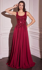 Cinderella Divine CDS503 - Cape Applique Evening Gown - view 5