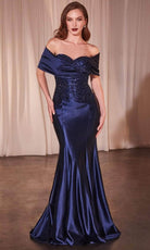 Cinderella Divine CDS507 - Satin Shawl Evening Gown