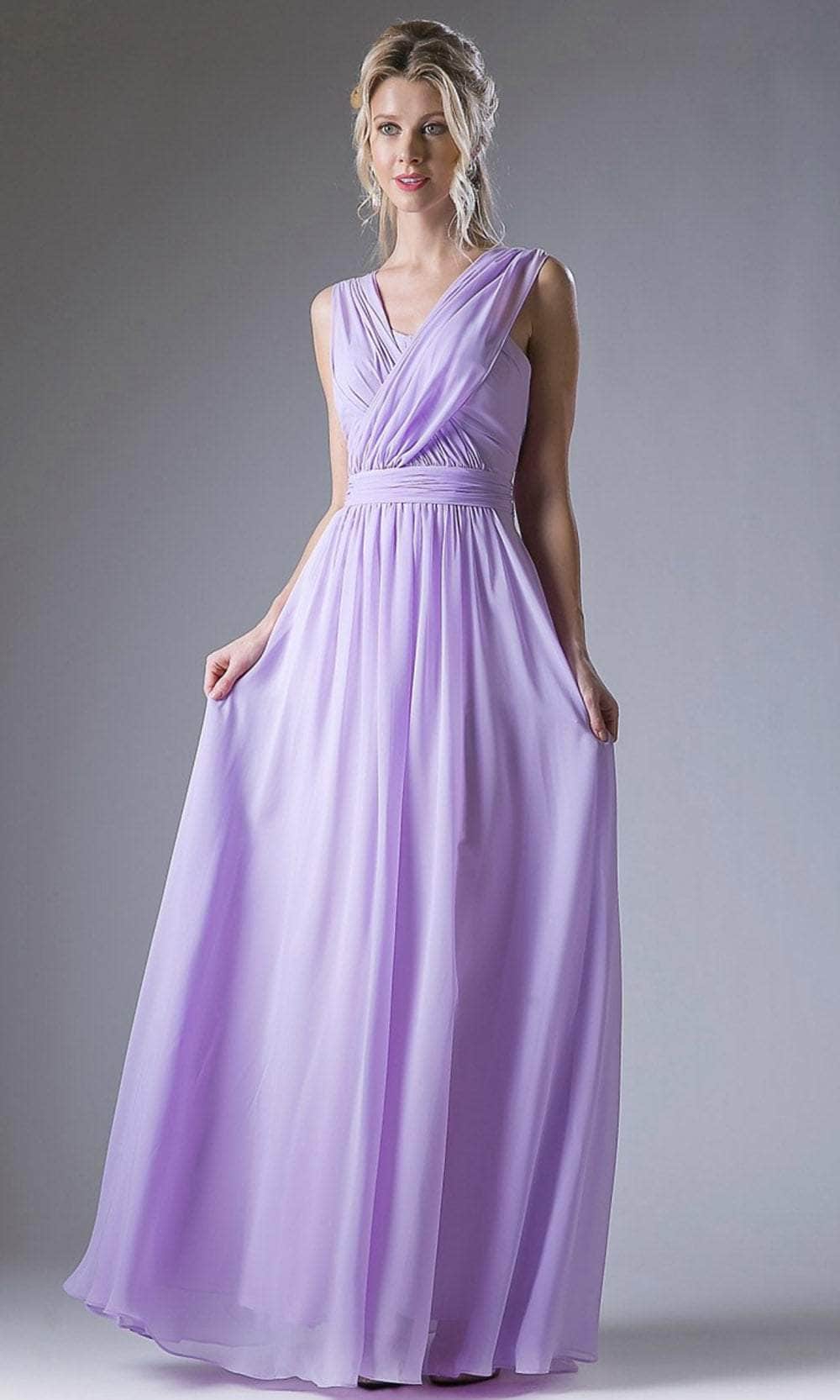 Cinderella Divine CF055 - Versatile Neck Chiffon Long Dress - view 6