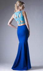 Cinderella Divine CF117 - Two Piece Mermaid Unembellished Gown - back view
