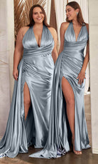 Cinderella Divine CH079 - Pleated Bodice Gown with Open Back - view 7