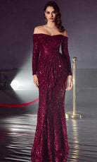 Cinderella Divine CH135 - Off-Shoulder Crisscross Evening Gown - view 5
