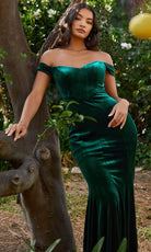Cinderella Divine CH139 - Off Shoulder Mermaid Evening Gown