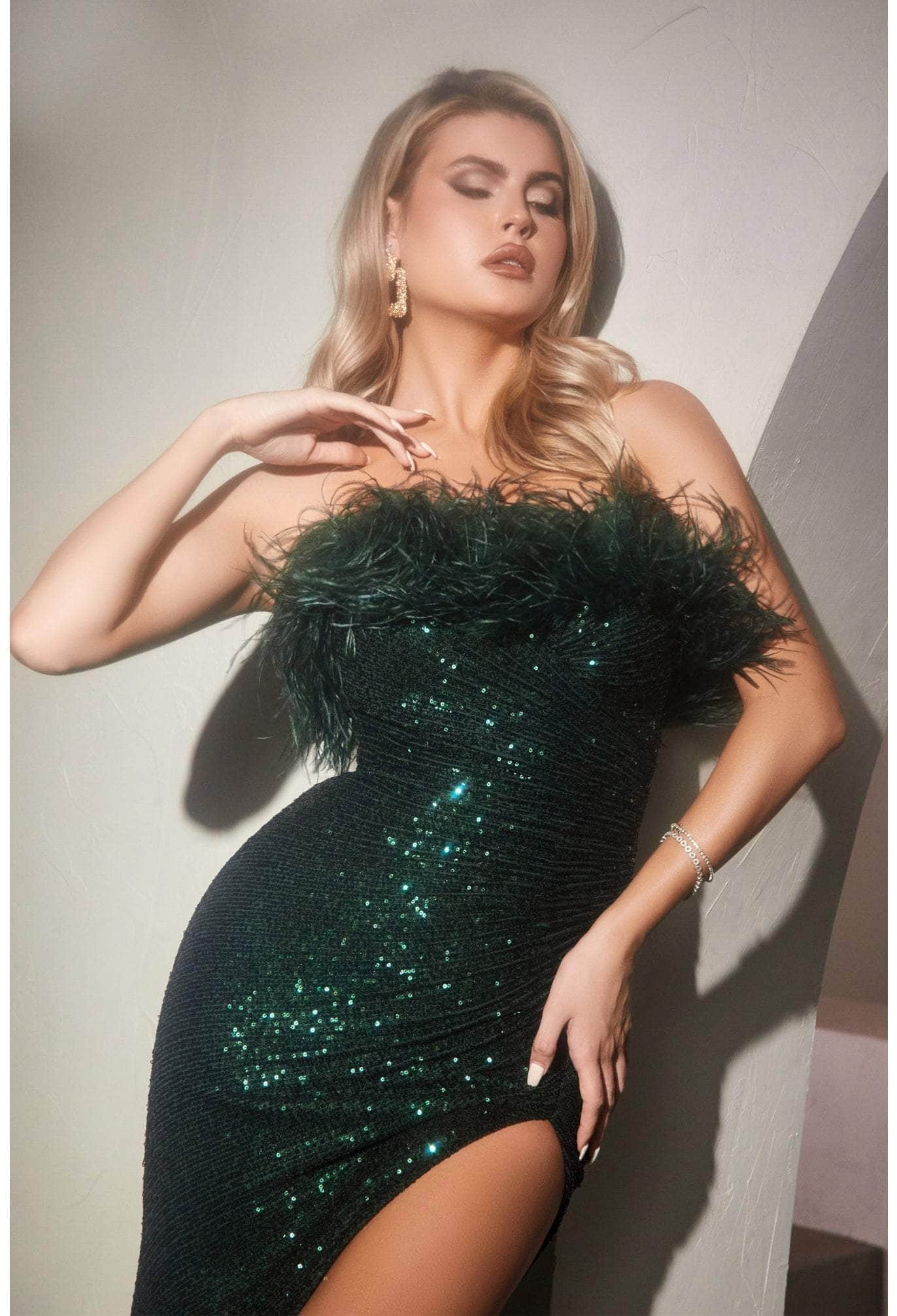 Cinderella Divine CH147 - Sequined Evening Gown - view 4