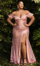 Cinderella Divine CH167C - Sequined Evening Dress