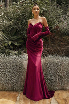 Cinderella Divine - CH176 Velvet sweetheart gown with Gloves