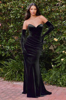 Cinderella Divine - CH176 Velvet sweetheart gown with Gloves