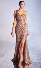 Cinderella Divine - CH182 Sequined Asymmetric Sheath Dress - view 5