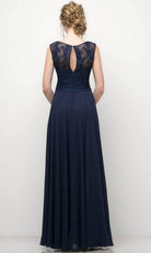 Cinderella Divine CJ245 - Illusion Jewel Chiffon Smooth Dress - view 4