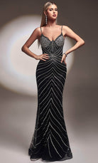 Cinderella Divine CR866 - Sleeveless Prom Dress with Embellished Details
