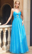 Cinderella Divine CR871 - Cut-Out Accent Sleeveless Ballgown - detail view