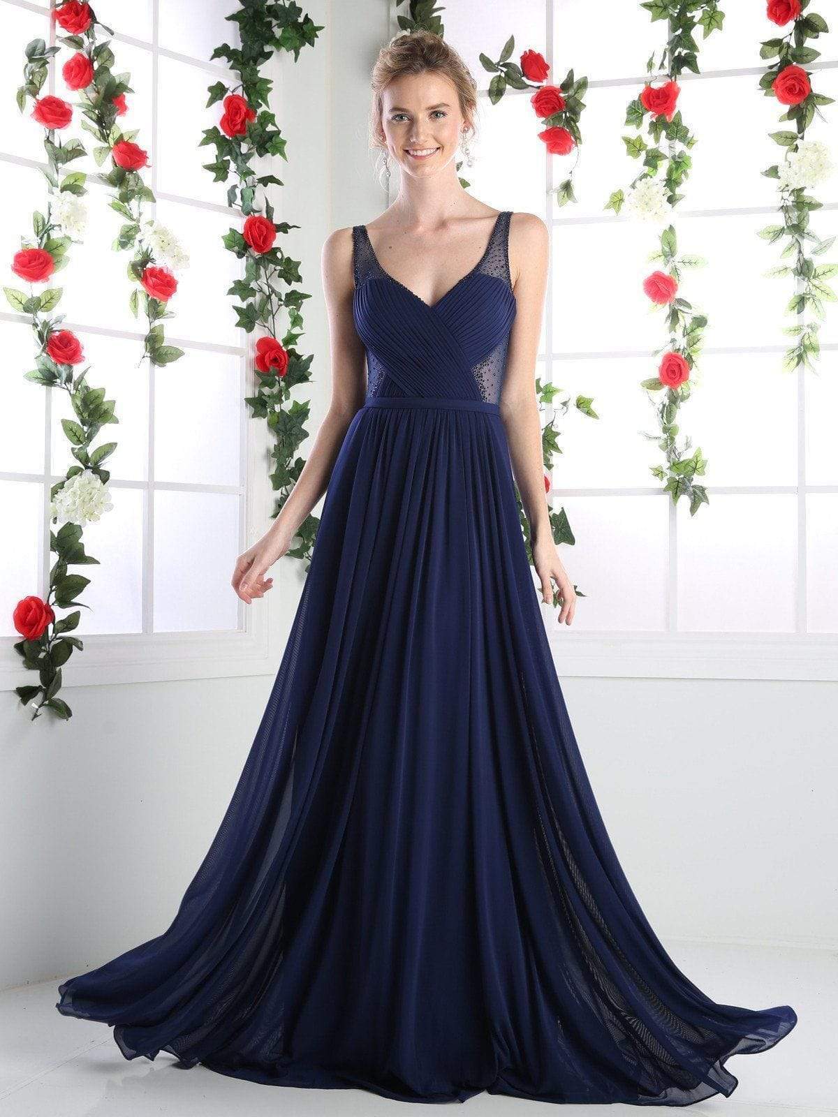 Cinderella Divine - Crisscrossed Ornate Illusion Panel Gown - view 11