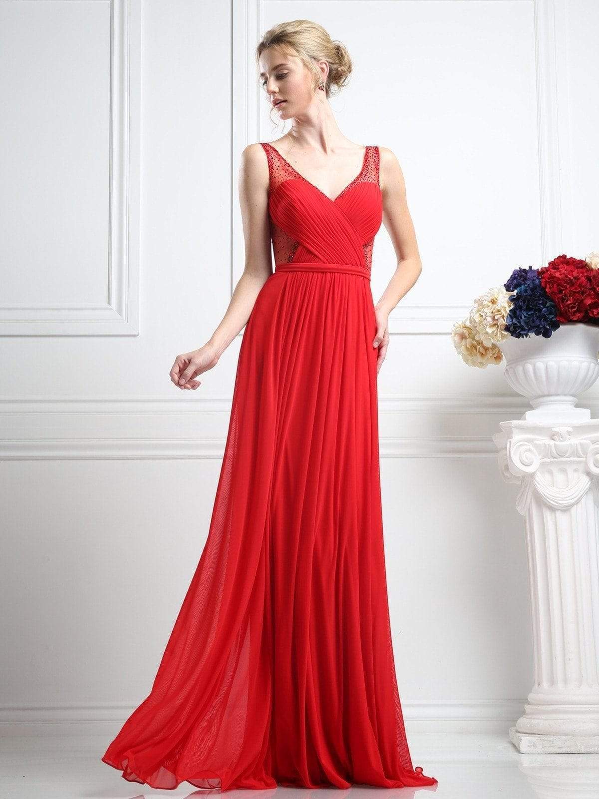 Cinderella Divine - Crisscrossed Ornate Illusion Panel Gown - view 5