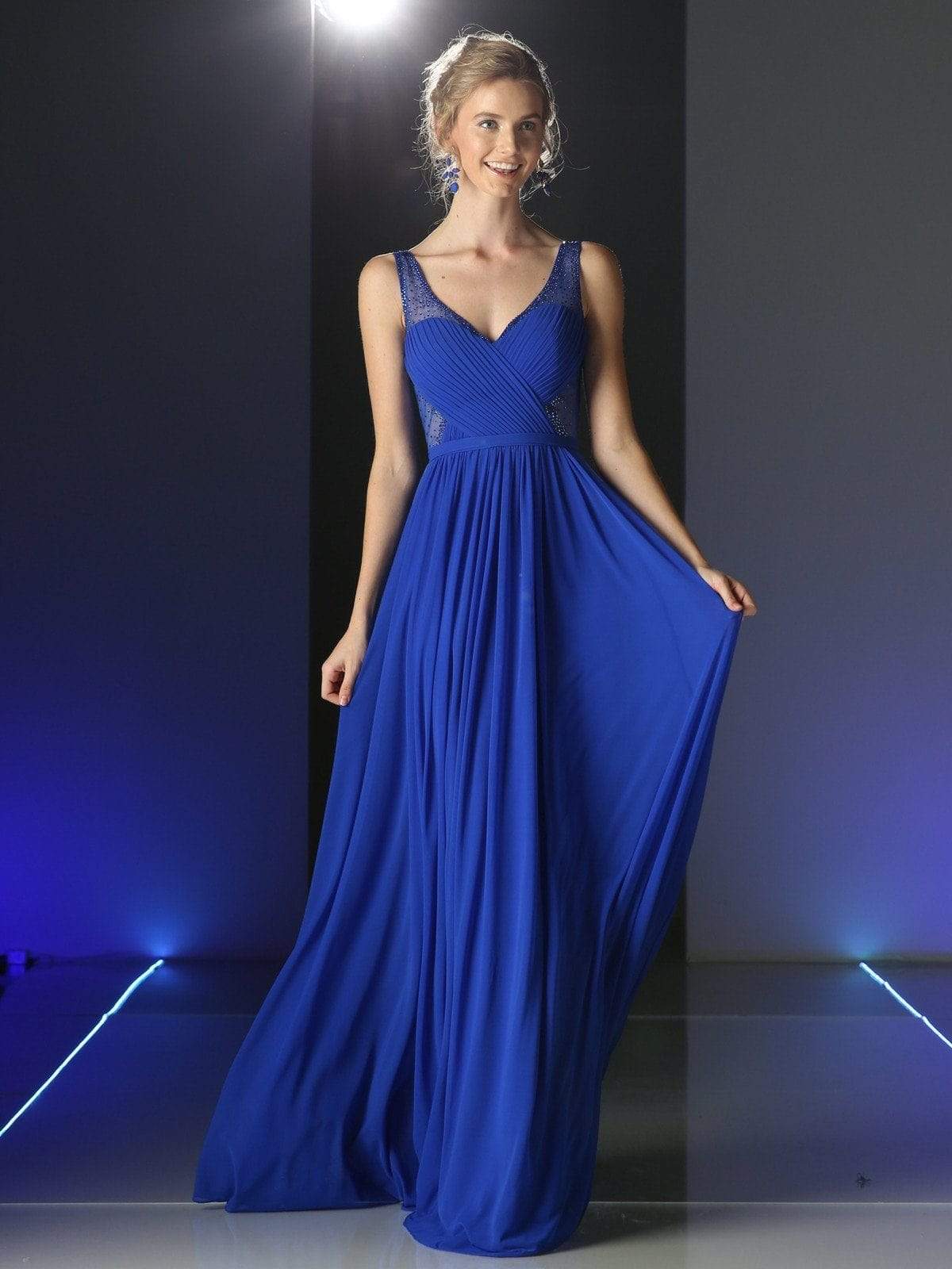 Cinderella Divine - Crisscrossed Ornate Illusion Panel Gown - view 7