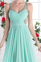 Cinderella Divine - Crisscrossed Ornate Illusion Panel Gown - back view