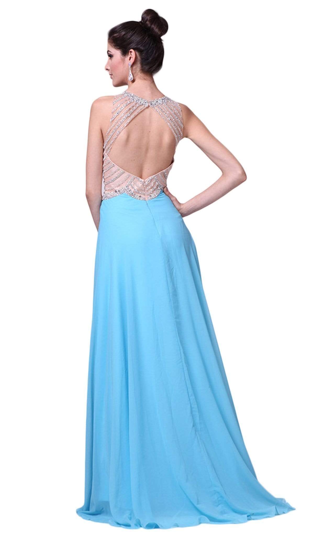 Cinderella Divine - Crystal Embellished A-Line Evening Gown - view 5