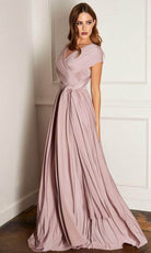Cinderella Divine CV01 - Ruched V-Neck Evening Gown - view 5