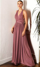 Cinderella Divine CV01 - Ruched V-Neck Evening Gown - view 6