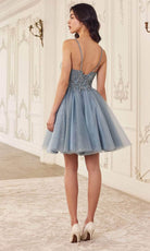 Cinderella Divine CY022 - Glitter Embellished Tulle Cocktail Dress - detail view