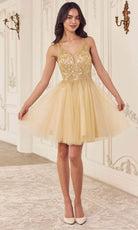 Cinderella Divine CY022 - Glitter Embellished Tulle Cocktail Dress - view 4