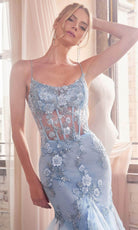 Cinderella Divine D145 - Floral Embellished Trumpet Dress