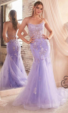 Cinderella Divine D145 - Floral Embellished Trumpet Dress