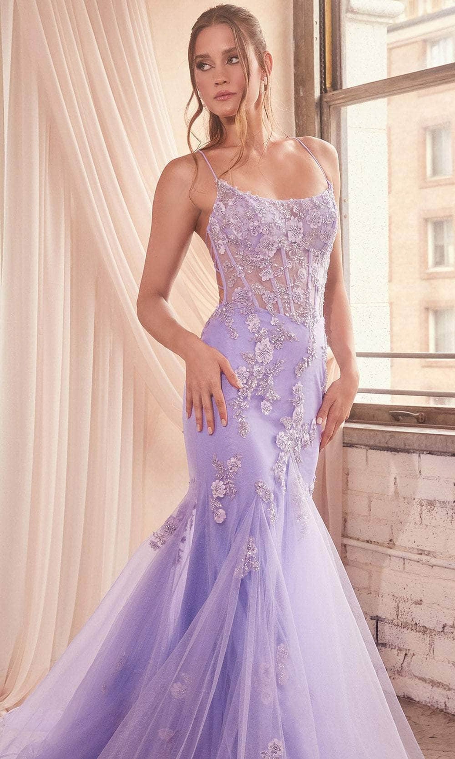 Cinderella Divine D145 - Floral Embellished Trumpet Dress
