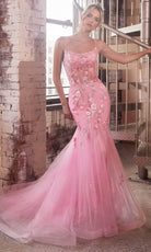 Cinderella Divine D145 - Floral Embellished Trumpet Dress