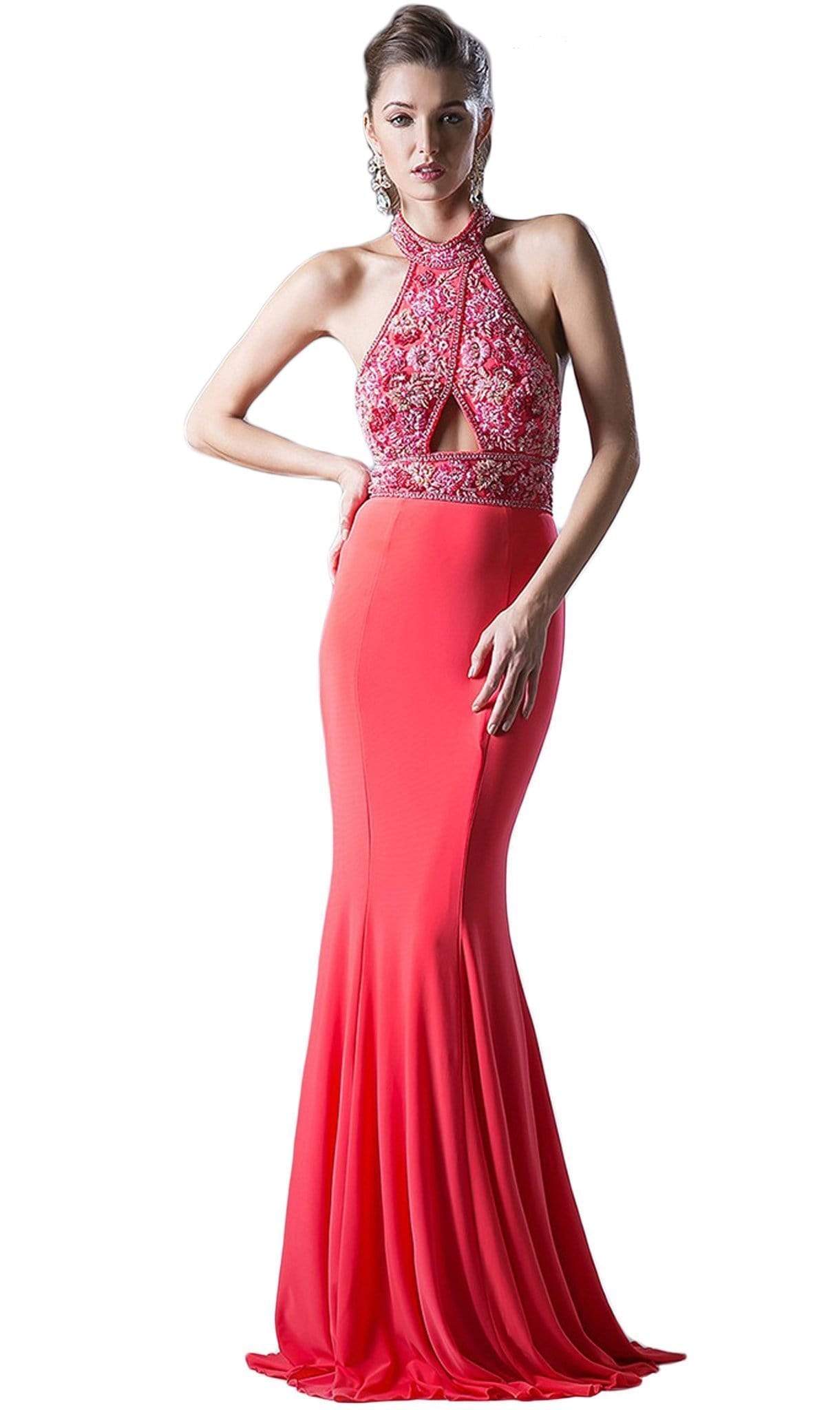 Cinderella Divine - Embellished High Halter Evening Dress - view 6