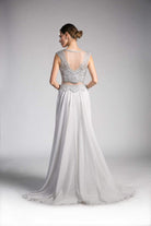 Cinderella Divine - Embellished Illusion Bateau A-line Dress