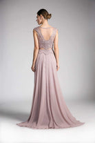 Cinderella Divine - Embellished Illusion Bateau A-line Dress - view 6