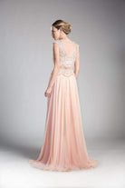 Cinderella Divine - Embellished Illusion Bateau A-line Dress - view 8