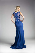 Cinderella Divine - Embellished Jewel Neck Sheath Dress - view 6