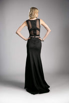 Cinderella Divine - Embellished Jewel Neck Sheath Dress - detail view