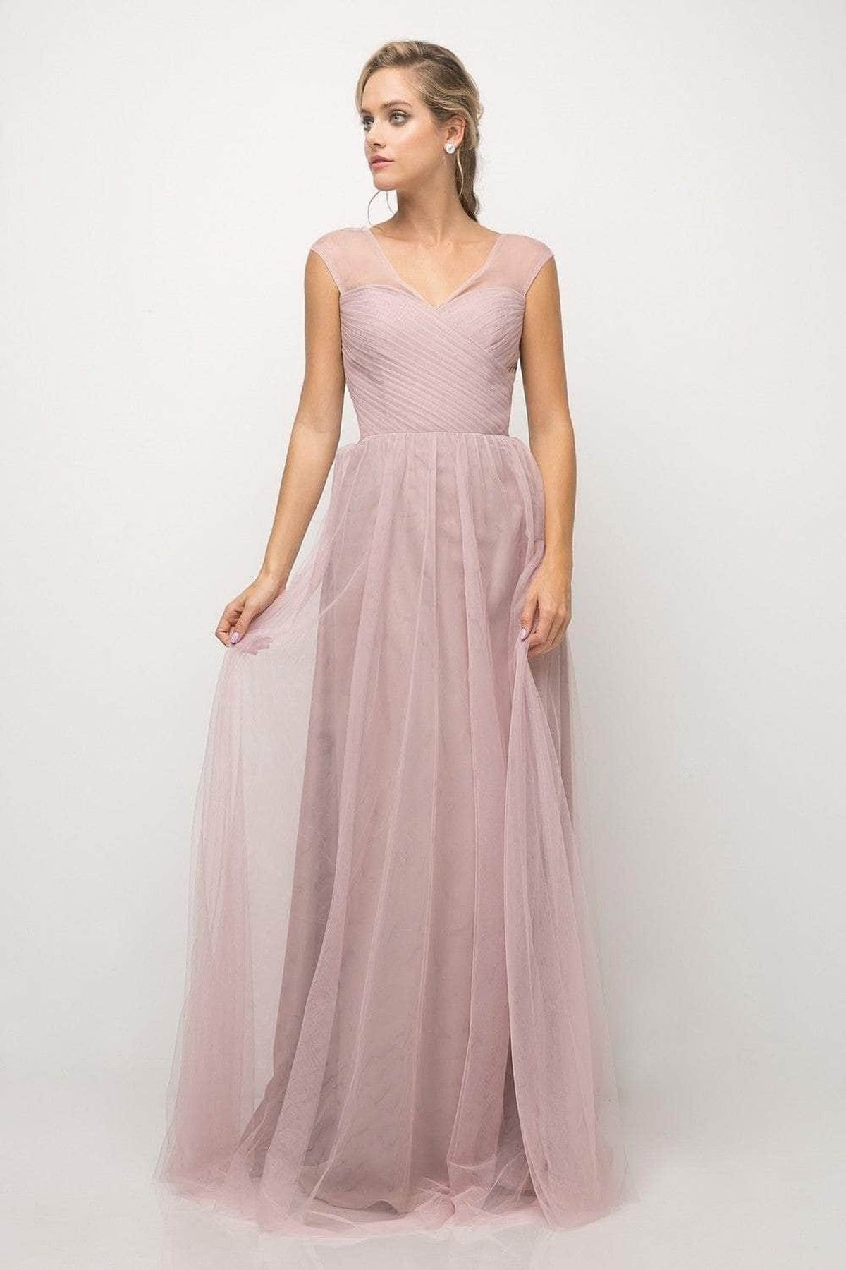 Ladivine ET320 - Pleated Top A-Line Gown